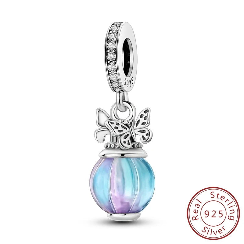 Original Charms Pendant Real S925 Sterling Silver Travel Luggage Airplane Charms Beads for Women Fine Jewelry Gift Making