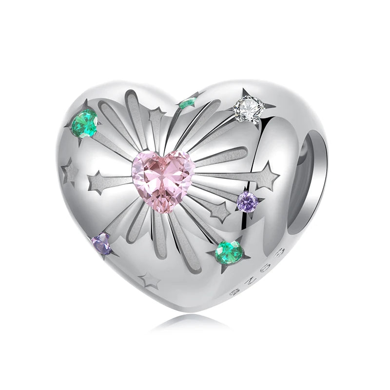 Genuine 925 Sterling Silver Charm Bead - Love & Animal Theme, Fits Pandora Style Bracelets, DIY Jewelry Gift