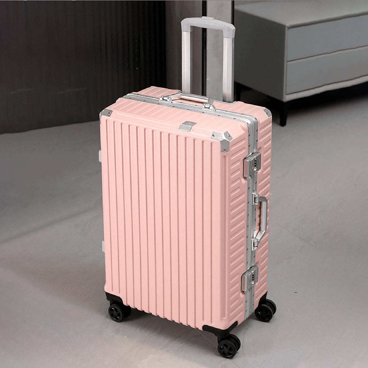 Trolley Luggage 20 24 26 28 Inch Aluminum Frame Rolling Luggage Case USB Travel Suitcase on Wheels Combination Lock Carry-On Luggage - Madeinsea©