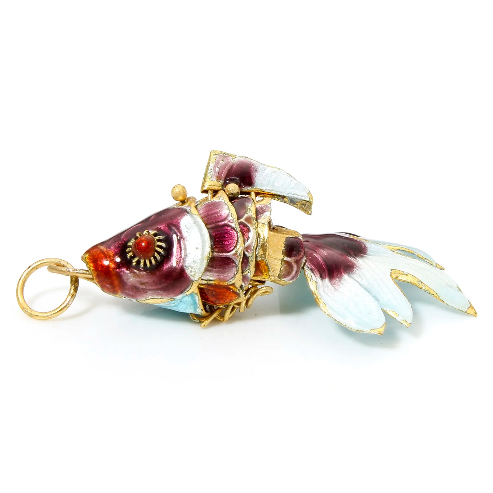 DoreenBeads, 1 pièce, pendentif en laiton 3D en forme de poisson, animal mobile, océan, couleur or, pour collier, fabrication de bijoux DIY, 4,8 cm x 2,4 cm