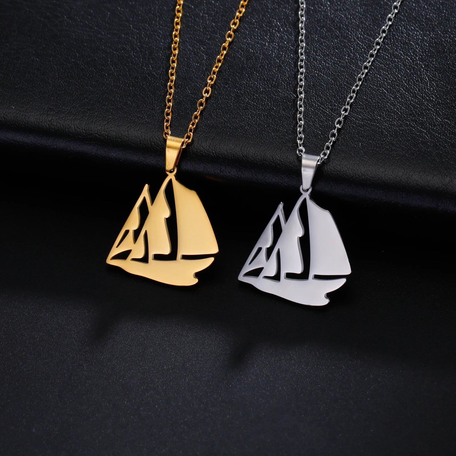 Sailboat Stainless Steel Ocean Necklace