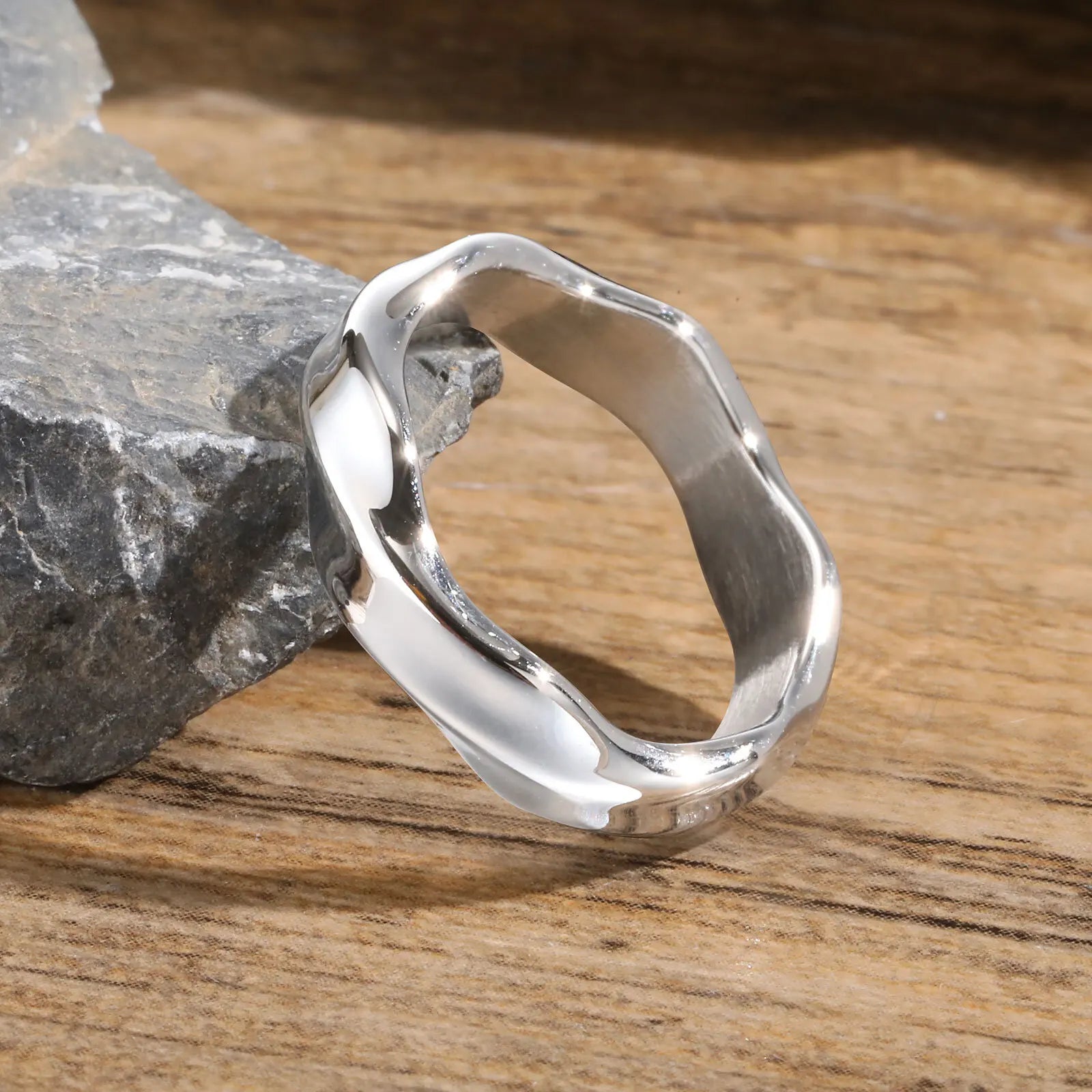 Vnox 2026 New Mobius Ring for Men Boys, Oxidized Twisted Stainless Steel Finger Band,Retro Endless Love Anniversary Gift for Him