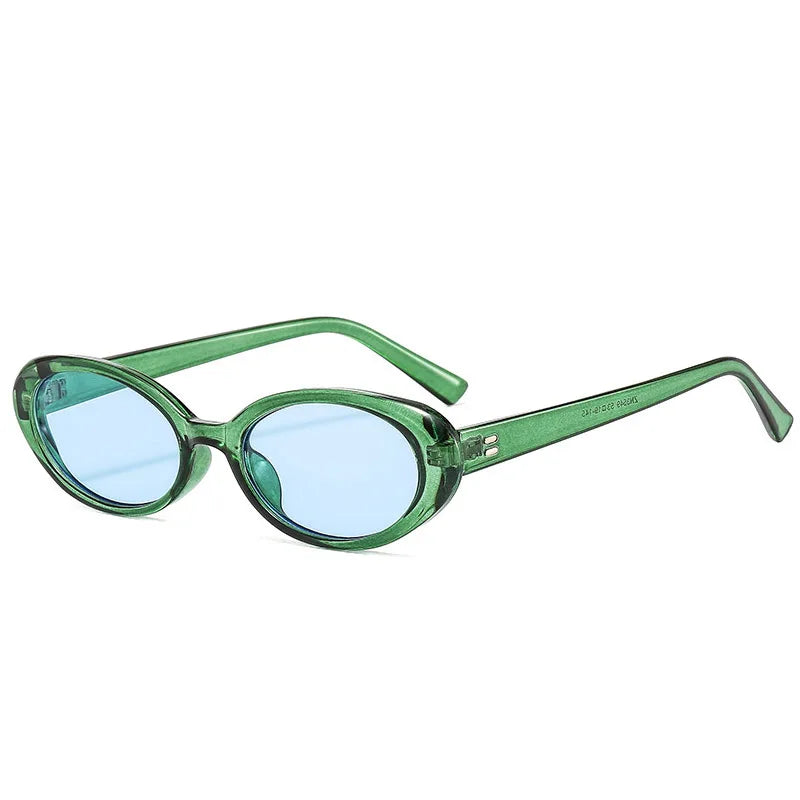 2025 Vintage Small Oval Sunglasses Women Men Rivets Shades Fashion Luxury Sun Glasses UV400 Retro Brand Female Sunglasses Oculus