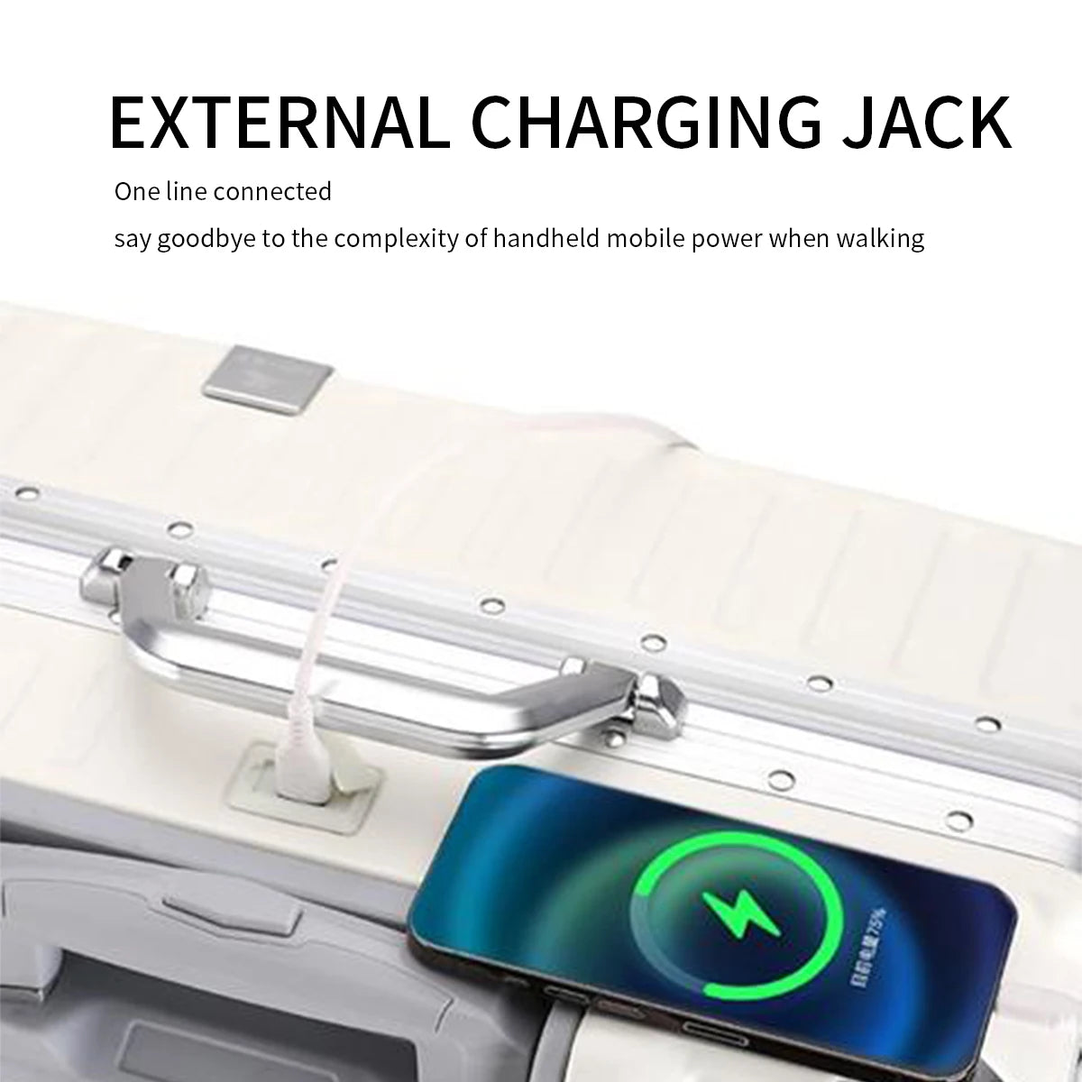 Trolley Luggage 20 24 26 28 Inch Aluminum Frame Rolling Luggage Case USB Travel Suitcase on Wheels Combination Lock Carry-On Luggage - Madeinsea©