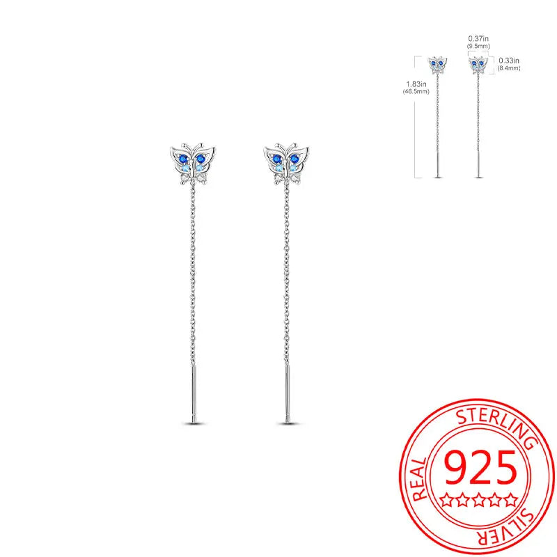 Pink Series 925 Sterling Silver Romantic Flower Butterfly Unicorn Tulip Geometry Earrings Boutique Fine Jewelry Gifts for Women