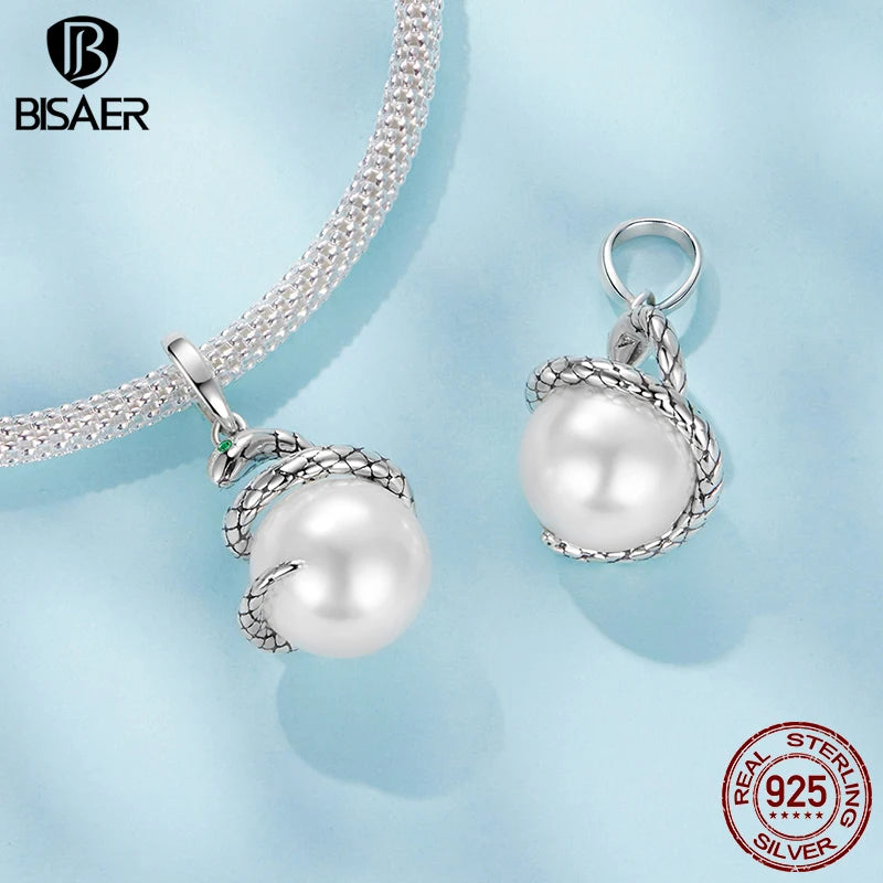 BISAER 925 Sterling Silver Yorkshire Terrier Locket Charm Pomeranian Elephant Hamster Pendant for Women DIY Bracelet Jewelry