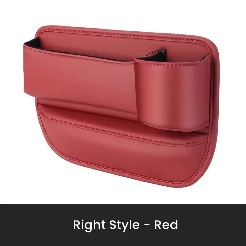 Car Seat Gap Filler Automotive Seat Leather Storage Box with Cup Holder Universal Seat Gap Organizer Adjustable Seat Storage Box - Madeinsea©