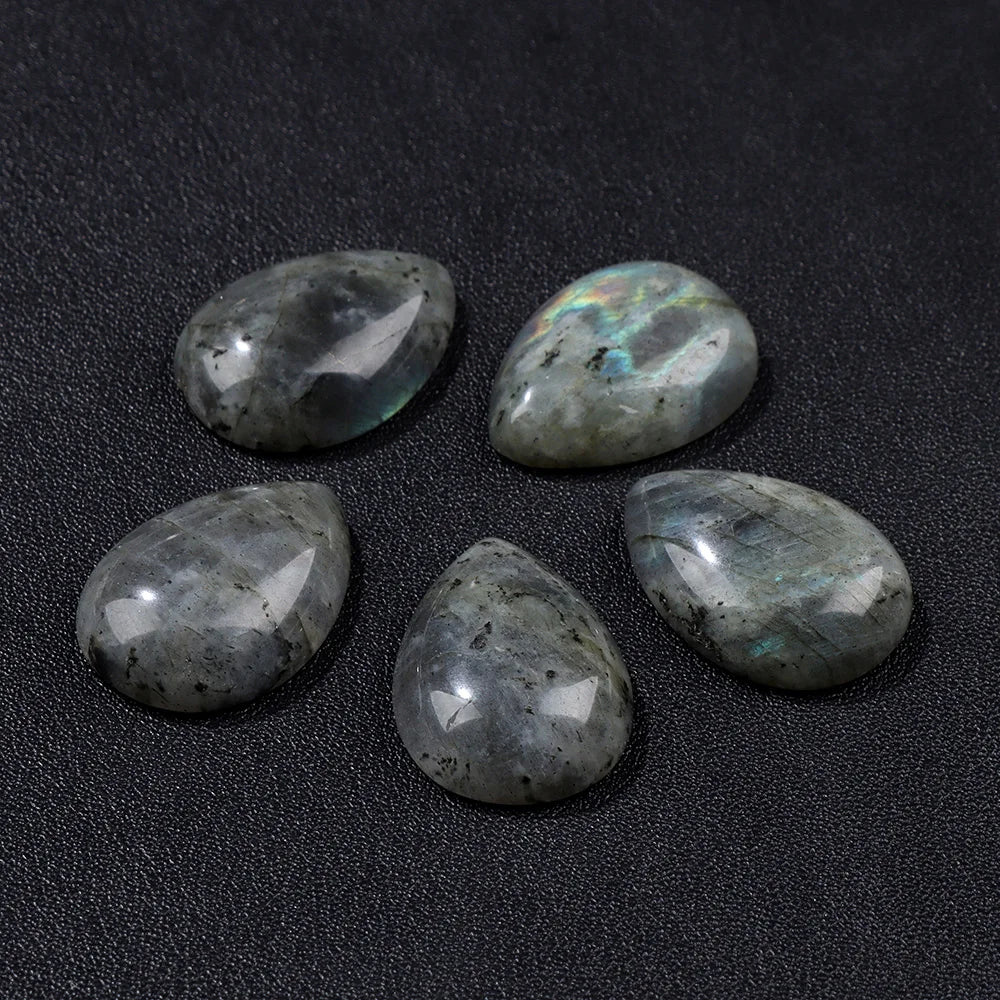 18X25MM Multi-color Natural Stone Cabochon Water Drop Shape Agat Quartz Opal Cabochons Stone For Jewelry Making DIY Accessories