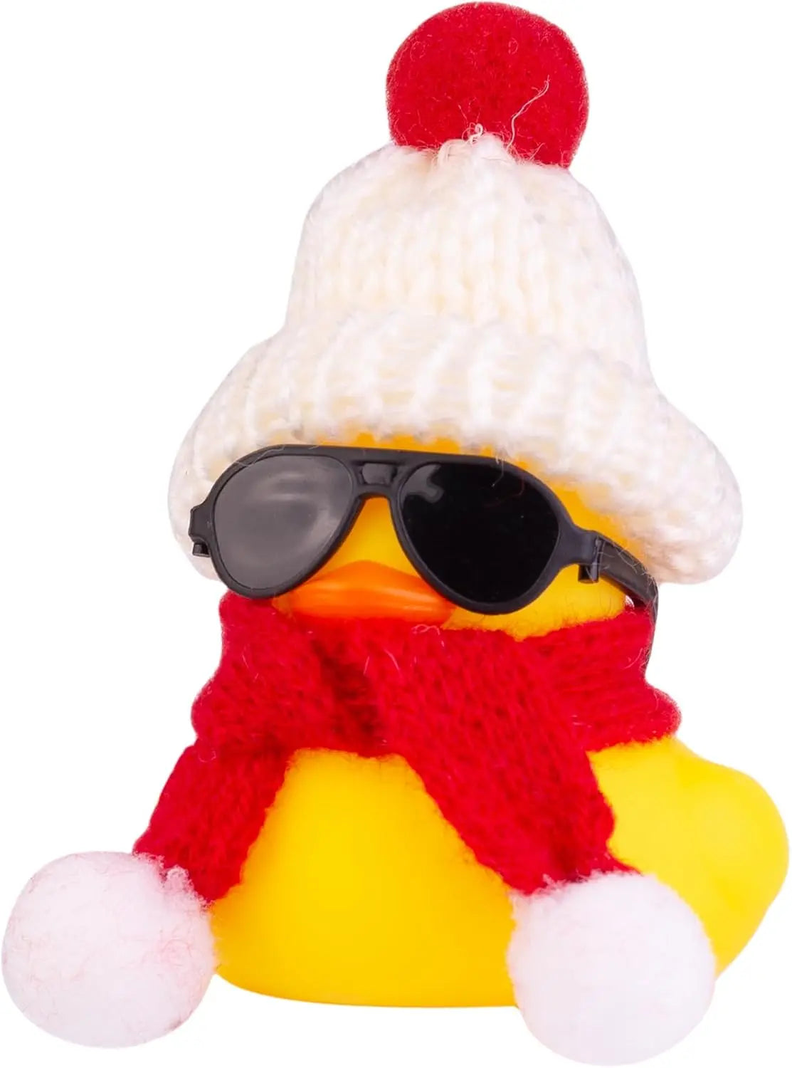 Rubber Duck Car Ornaments Winter Duck Car Dashboard Decorations for Christmas Decor and Home Decorations with Mini Hat Scarf