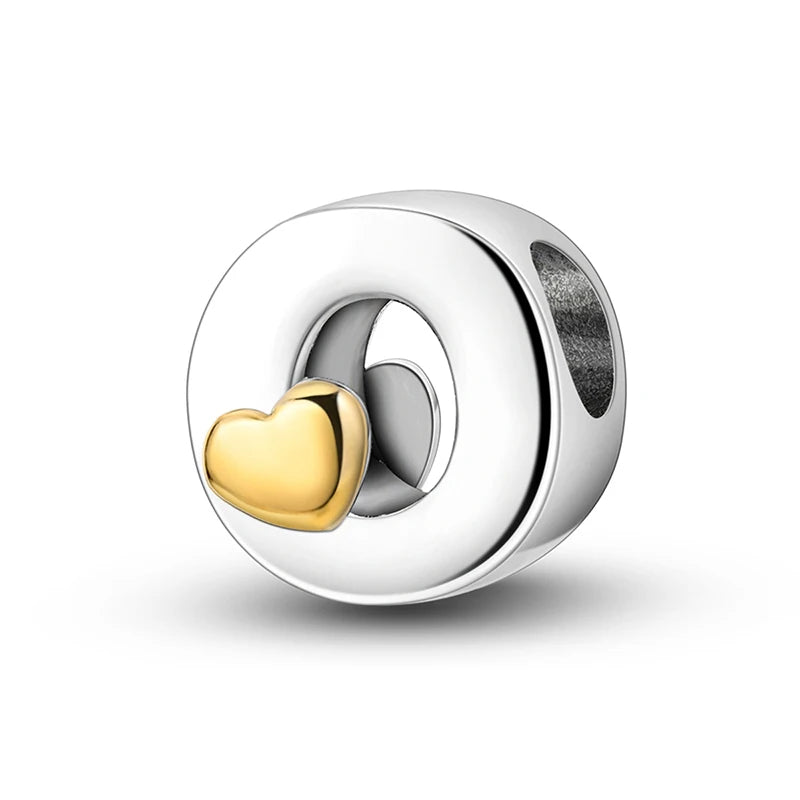 New 925 Sterling Silver Charm Beads 26 Letter Alphabet A-Z Charm Fit Original Charms Bracelet DIY Birthday Jewelry Gift Making