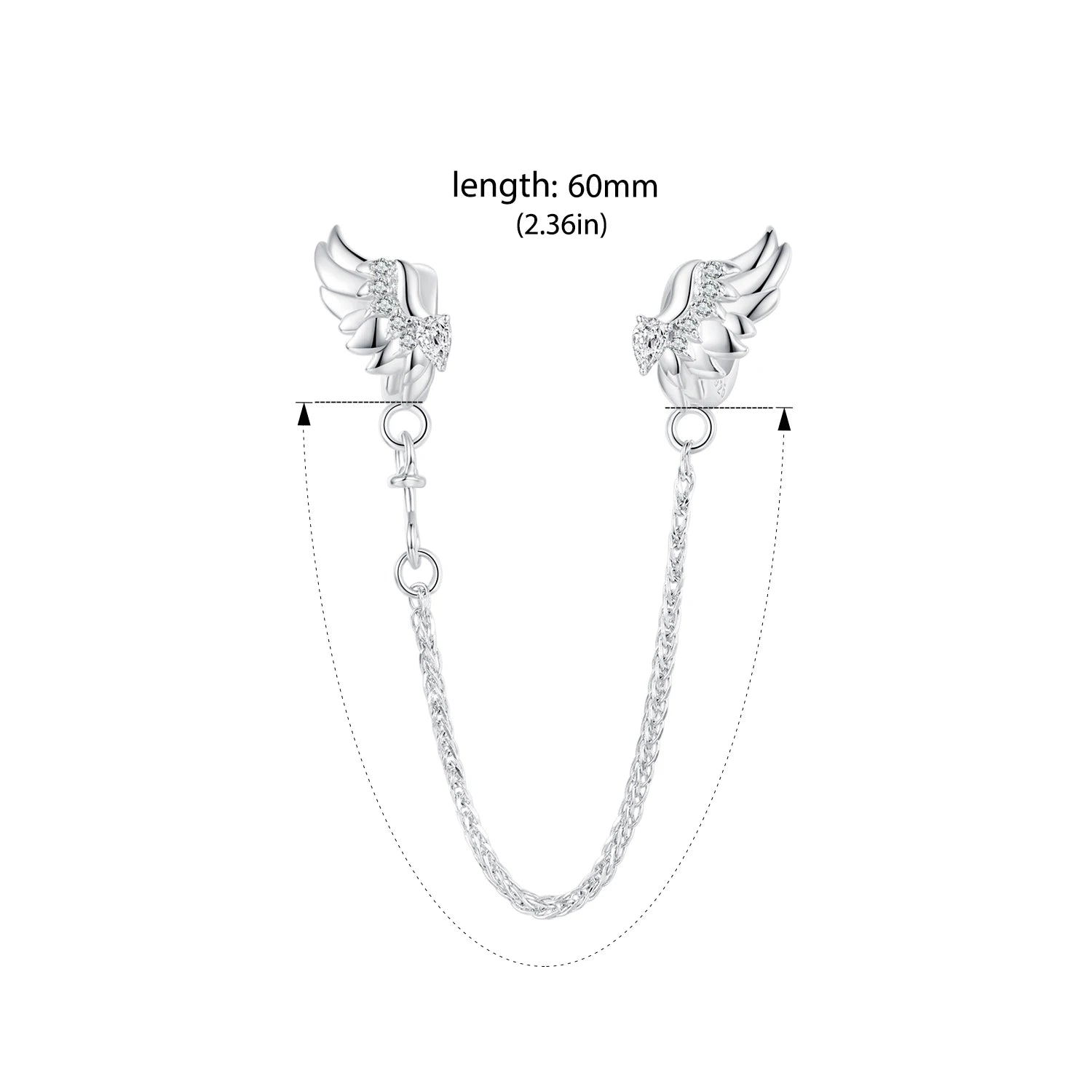 Bamoer Anhänger aus 925er Sterlingsilber, zweifarbig, mit Jungfrau Maria-Motiv, Kreuzanhängern und Flügelperlen, ideal für DIY-Armbänder und mehr.