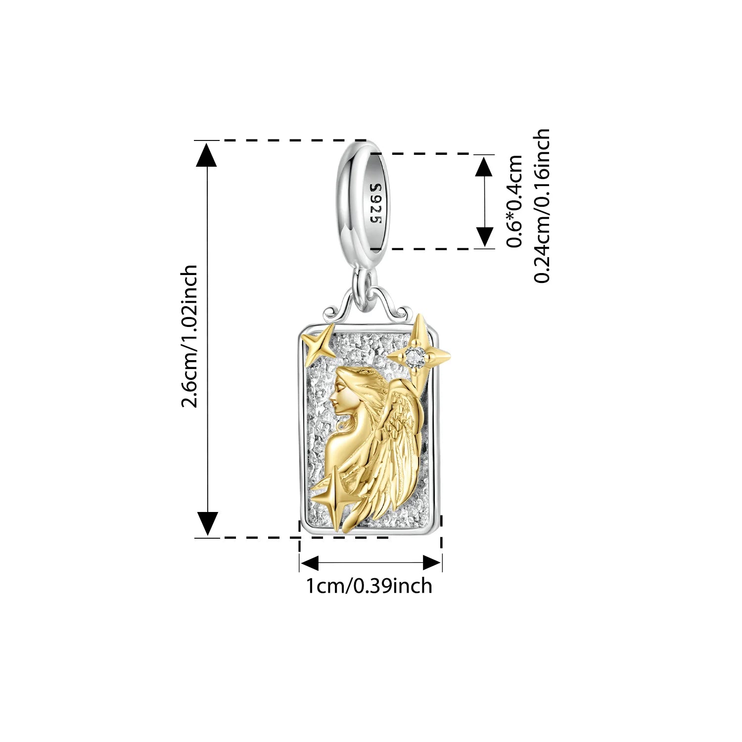 BAMOER 925 Sterling Silver Two-tones Constellation Pendant 12 Zodiac Beads for Necklace DIY Birthday Gift Jewelry Accessories