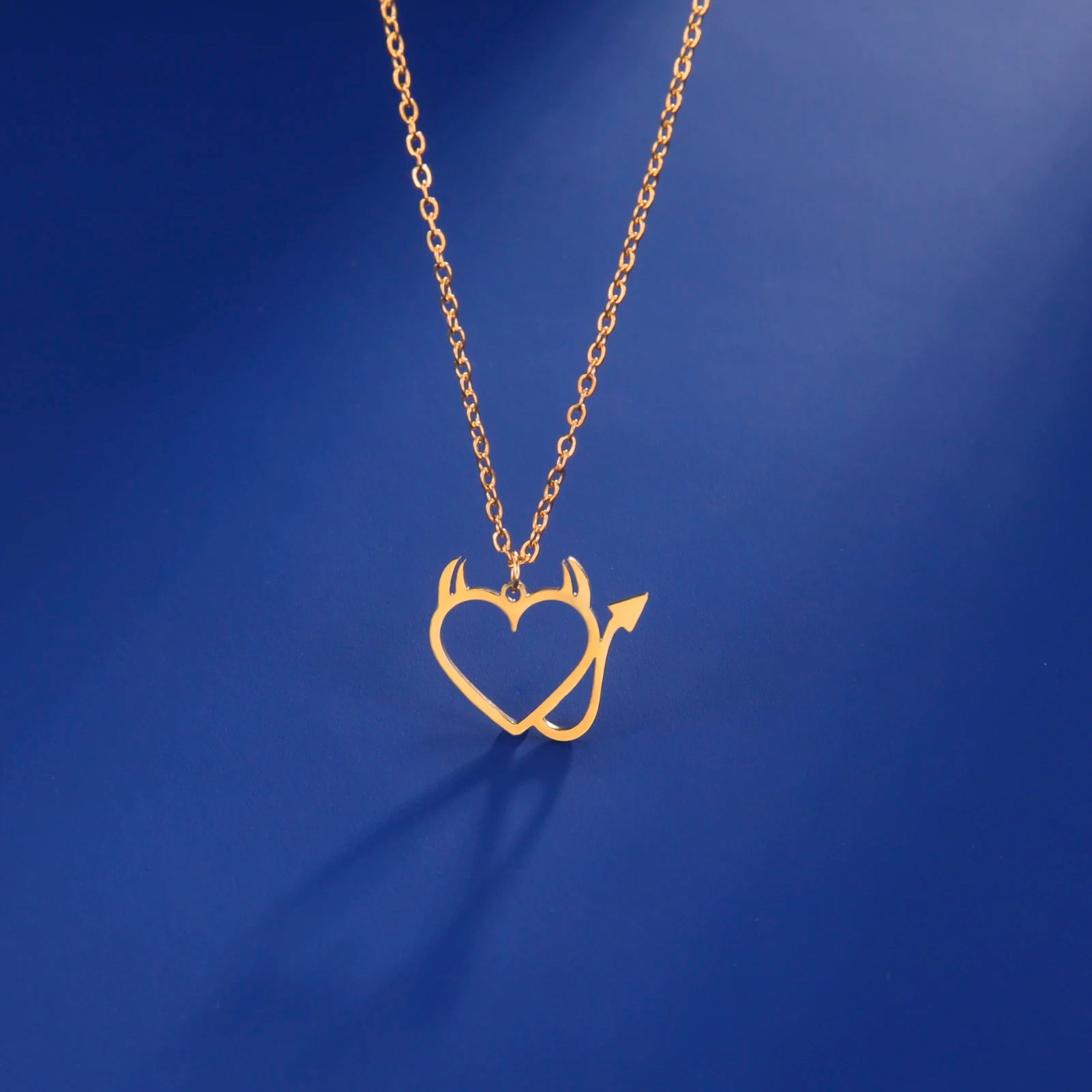 Sipuris Gothic Style Devil Demon Necklace For Women Men Stainless Steel Witchcraft Vintage Pendant Jewelry Couple Gifts