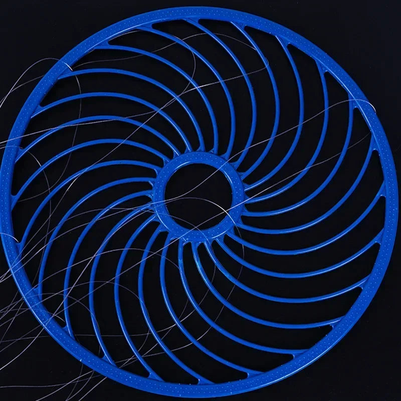 Lawaia Fischernetz mit Stahlanhänger, geflochtener Schnur, Handwurfnetz mit großem blauen Kunststoffring, Netzzubehör zum Angeln