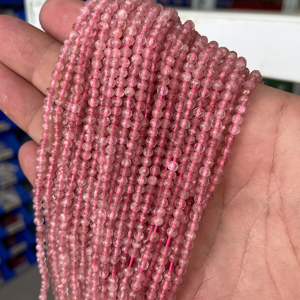 2 3mm Natural Labradorite Quartz Moonstone Crystal Stone Beads Round Faceted Loose Beads For Jewelry Making DIY Bracelet 15.5"