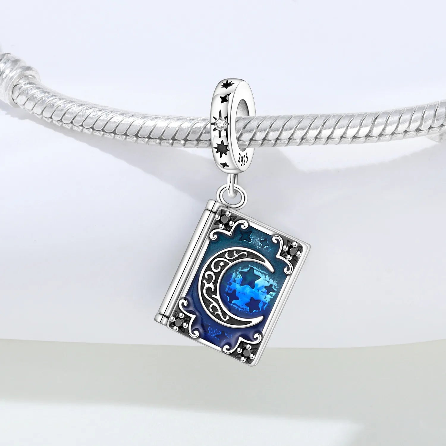 PANPOKI 925 Sterling Silver Magic Book Guardian Beads Original Pendants Bracelet Charm Jewelry Party DIY Trendy Gifts