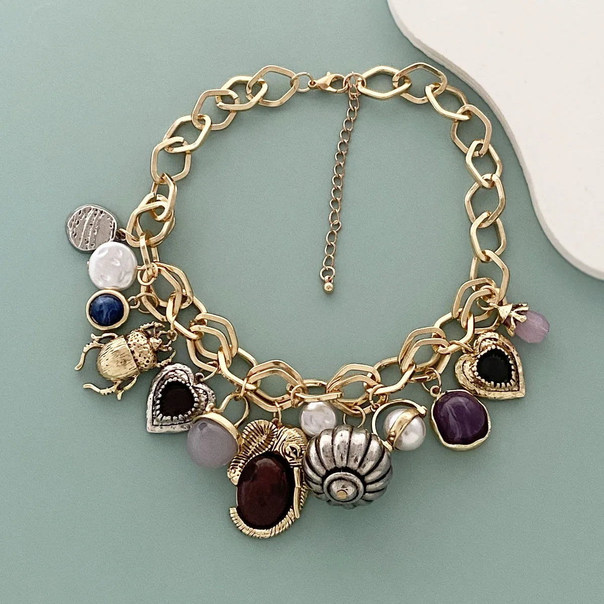Zvoijio New Personalized Retro Fashion Multiple Pendant Necklace