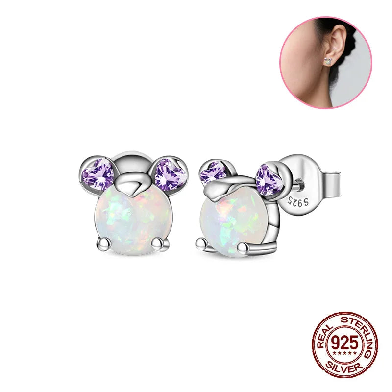 Crystal Zircon 100% 925 Sterling Silver Earrings Butterfly Zirconia Silver Stars Stud Earrings For Women Sterling Silver Jewelry