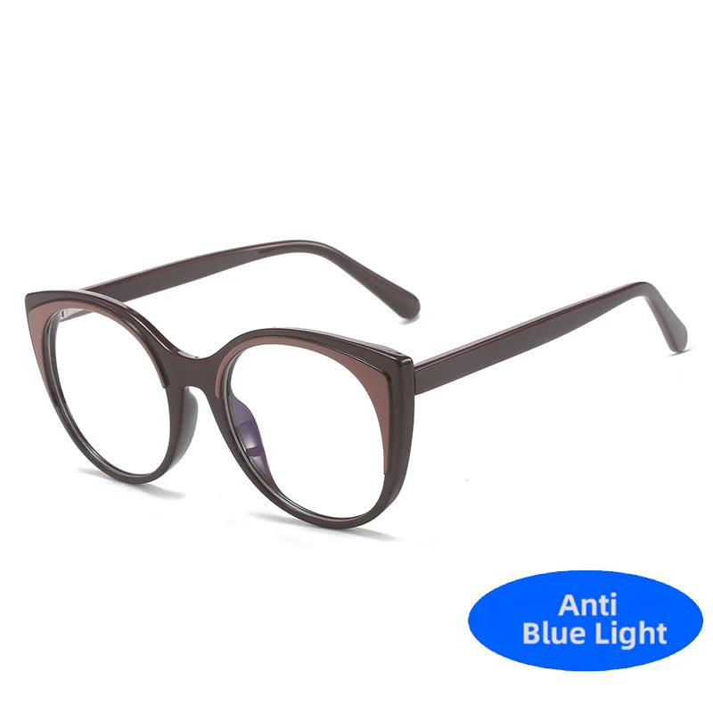 High Quality TR90 Computer Glasses Frame Women Men Anti Blue Light Cat Eye Eyewear Blocking Glasses Optical Spectacle Eyeglass