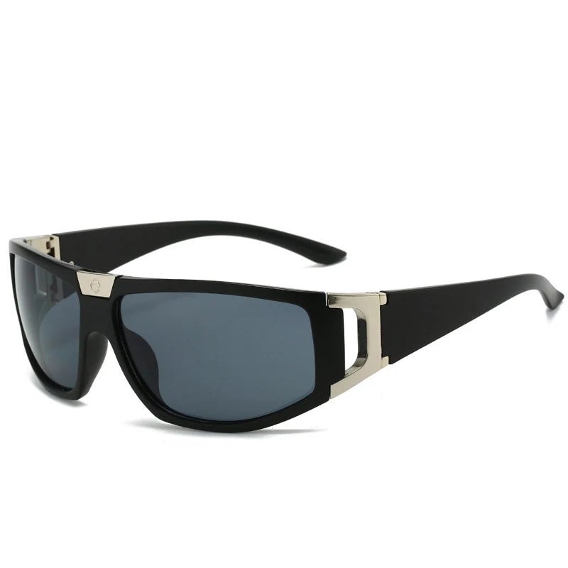 2025 New Men's Y2K Punk Rectangle Sunglasses Outdoor Cycling Sports Sun Glasses Women Vintage Shades Trendy Goggle Eyewear 2000S