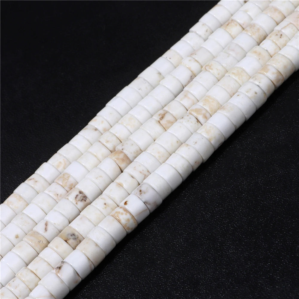 6x3mm Natural Flat Round Stone Beads Turquoises Labradorite Jaspers Spacer Loose Heishi Bead For Jewelry Making DIY Accessories