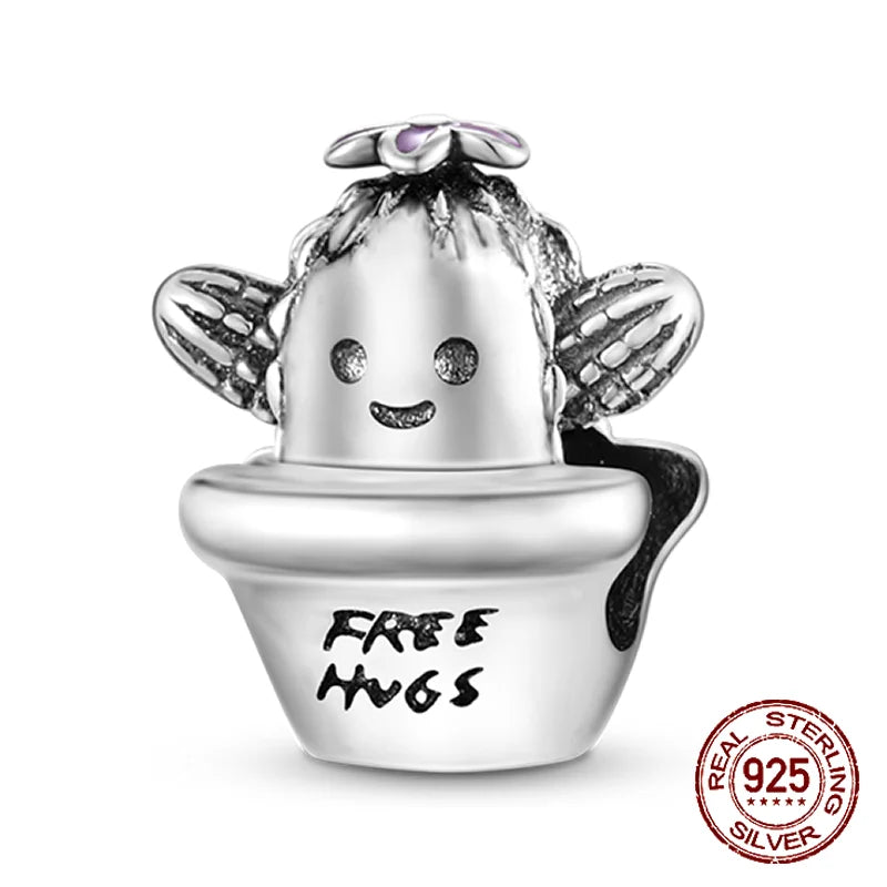 Schmetterling Blume Tier Perlen Fit Pandora Original armband charms Silber 925 Halskette pendientes mujer für Frauen Schmuck machen