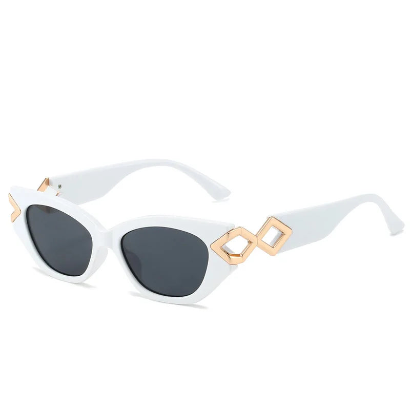 2025 Neue Mode Cat Eye Sonnenbrille Gradienten Linsen Personalisierte Büroklammer Rahmen Luxus Dekoration Marke Designer Brille UV400