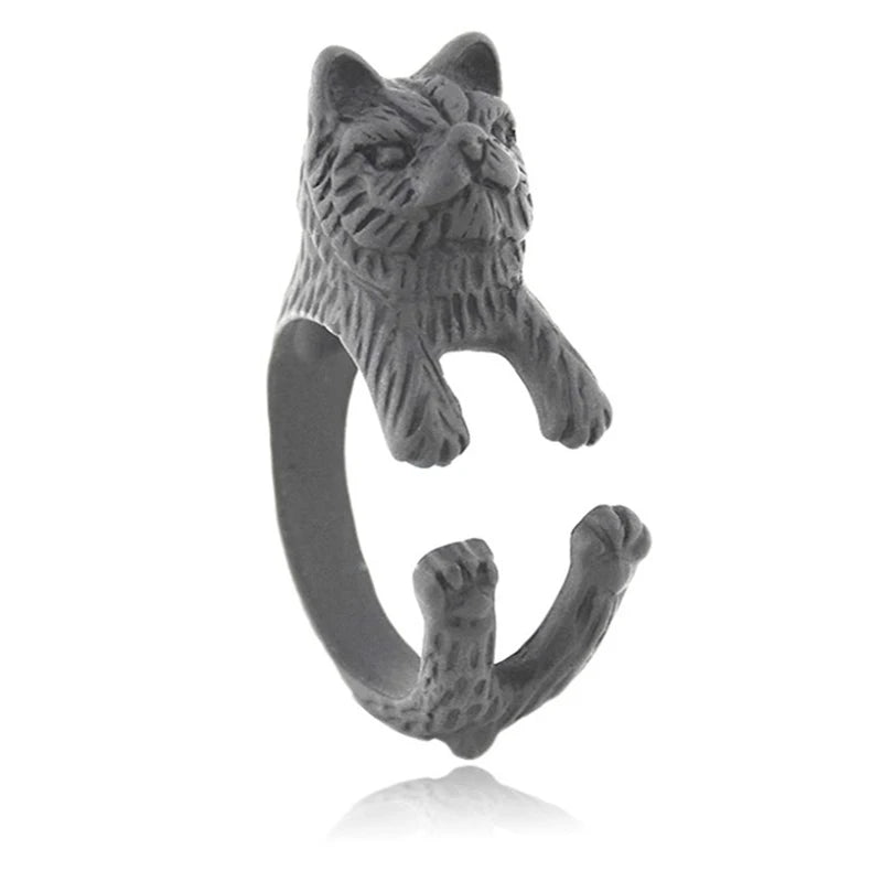 Retro Boho Animal Anel Cat Ring Men Punk Brass Knuckle Anillos Couple Rings For Women Girls Jewelry Pet Lover Gift Bijoux Femme