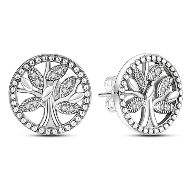 Earrings 925 Sterling Silver Stud Earrings Unicorn Star Zircon Stud Hoop Earrings For Women Girls Lovely Fashion Jewelry Gift