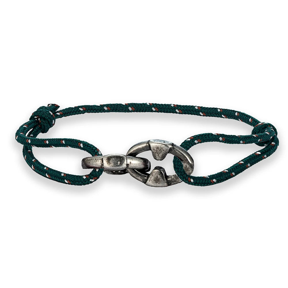 MKENDN Locomotive Vintage Oxidized Black Thorn Barbs Chain Waterproof Thin Nylon Rope Bracelet Adjustable Bracelet Mens Gifts