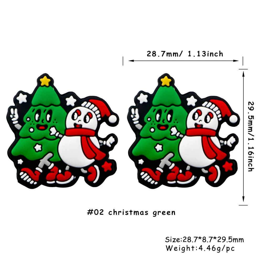 Lot de 5 ou 10 perles en silicone stéréoscopiques en forme de pingouin et de singe pour la fabrication de porte-clés et de bracelets faits à la main