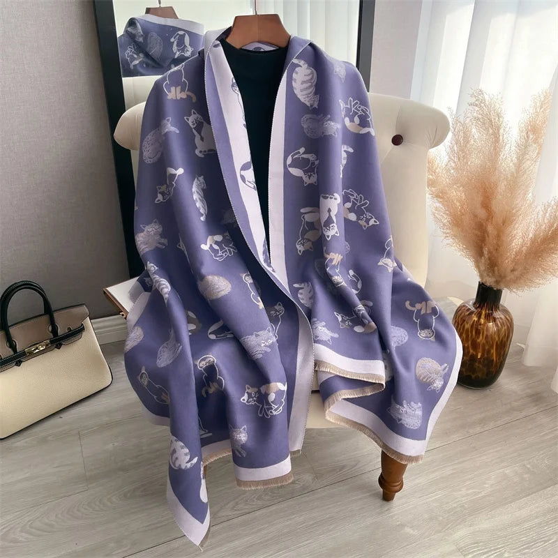 Cashmere Scarf for Women Thick Warm Winter Blanket Brand Female Luxury Quality Shawl Wrap Bufanda 2024 Poncho Echarpe Pashmina - Madeinsea©