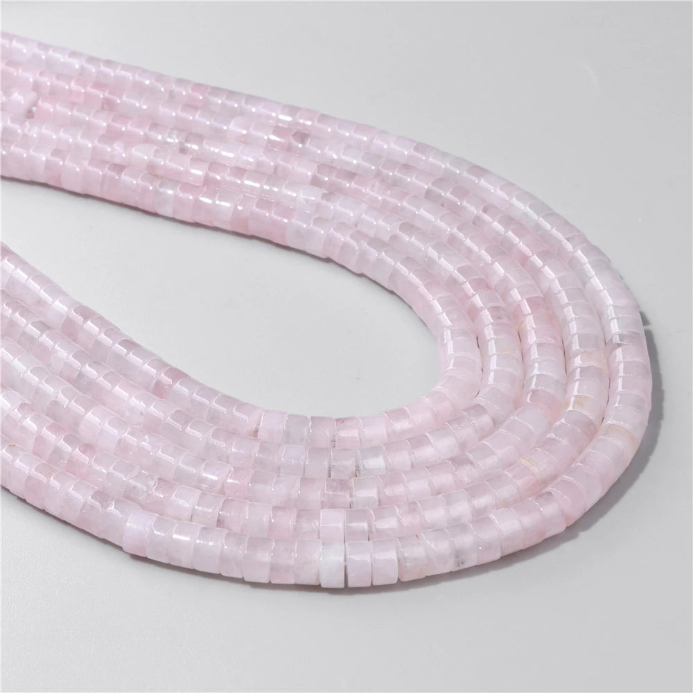 Natural Flat Round Disc Beads 6x3mm Sea Sediment Amethysts Rondelle Spacer Stone Bead For Jewelry Making DIY Bracelet Earrings