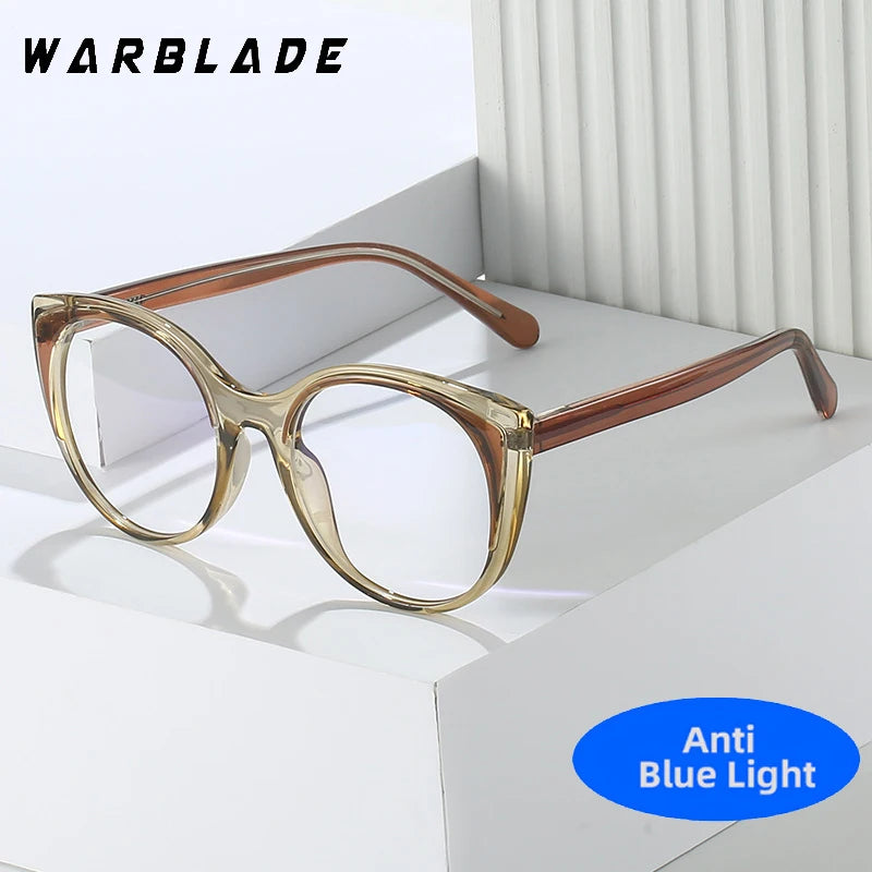 High Quality TR90 Computer Glasses Frame Women Men Anti Blue Light Cat Eye Eyewear Blocking Glasses Optical Spectacle Eyeglass
