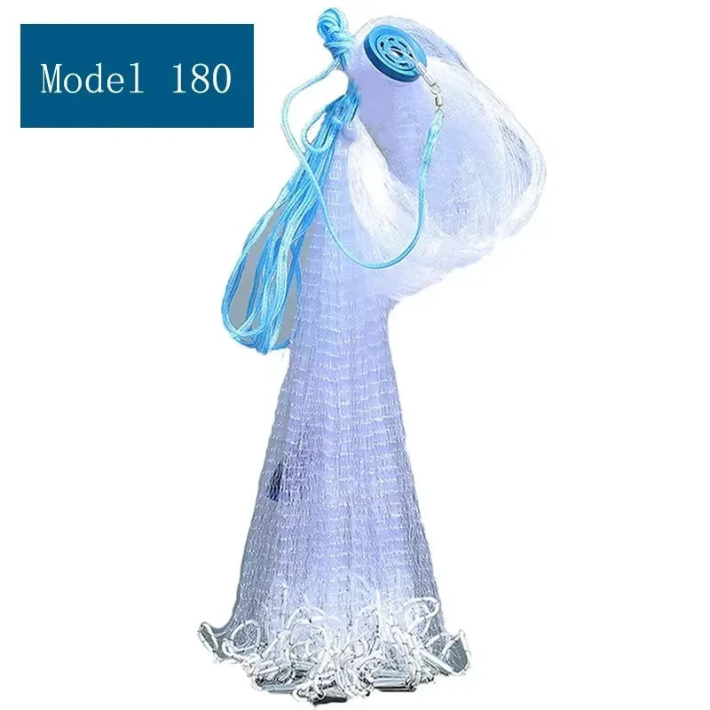 Lawaia Multifilament Line/Monofilament Fishing Line Cast Net Catch Fish Network with Steel Sinker Outdoor Hand Throw Fishing Net - Madeinsea©