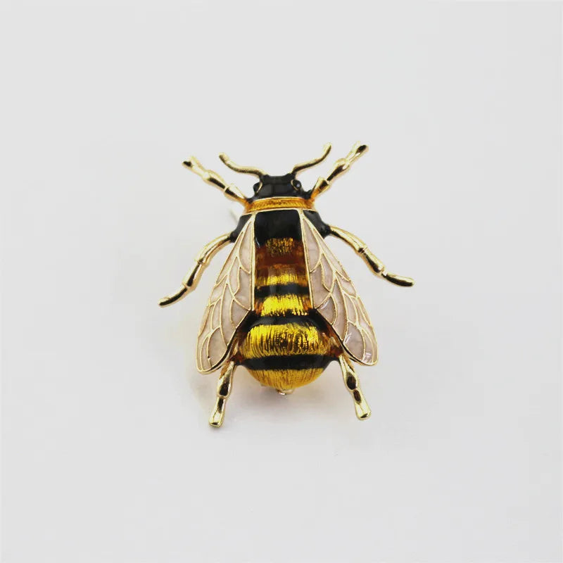 SKEDS Luxury Exaggerated Vintage Women Girls Crystal Bee Brooch Pin Fashion Elegant Lady Exquisite Insect Rhinestone Badges
