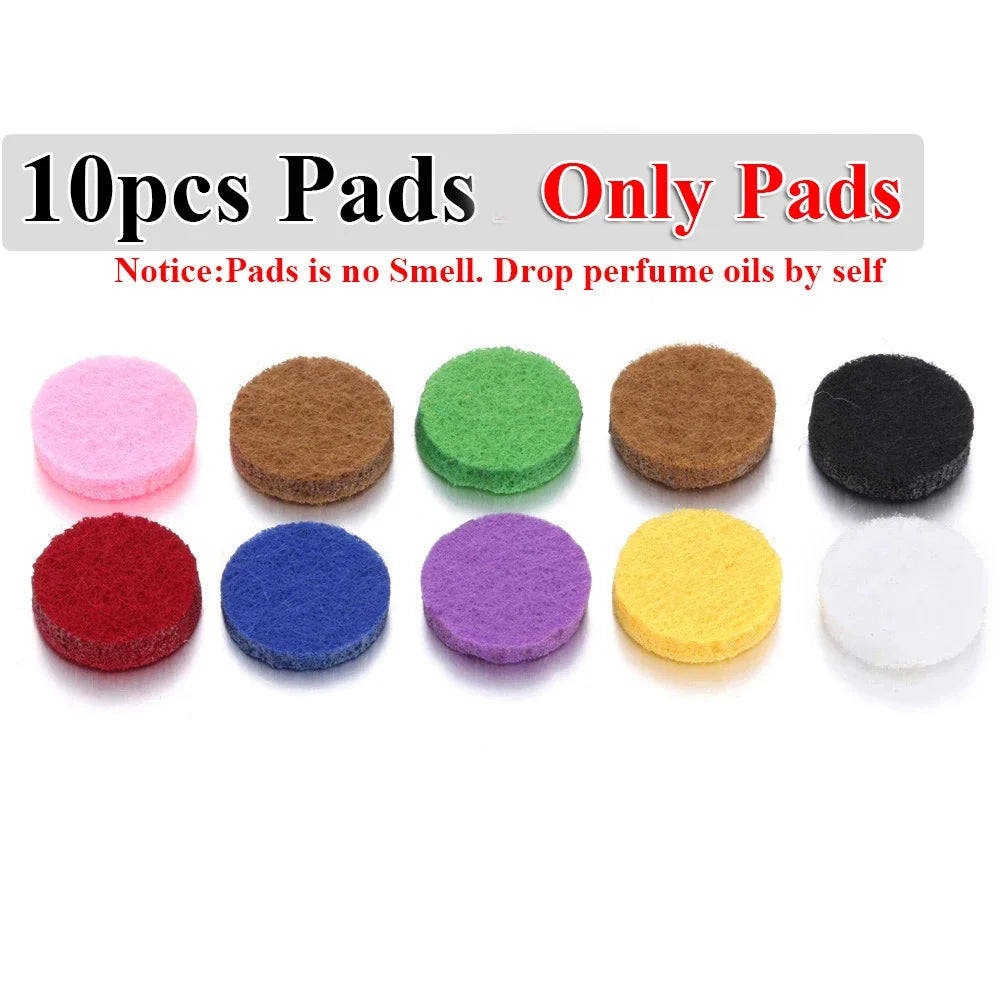 New Aromatherapy Car Perfume Diffuser Stainless Steel 30mm Magnetic Aroma Diffuser Locket Car Air Freshener Vent Clip + 1pcs Pad