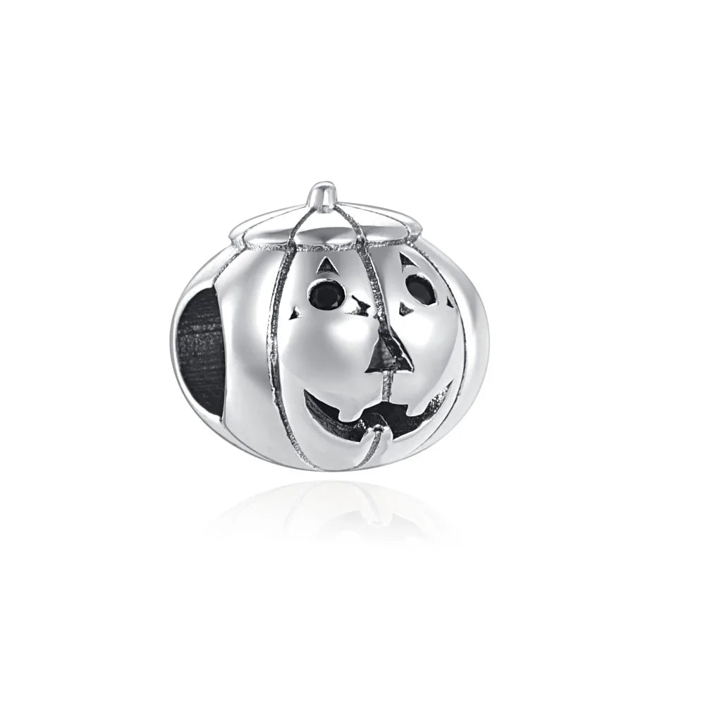 Miniso Gruseliges Skelett-Geister-Serie 925 Sterling Silber Charm Halloween Hut Perle Passend für Damen Original Schmuck Geschenk