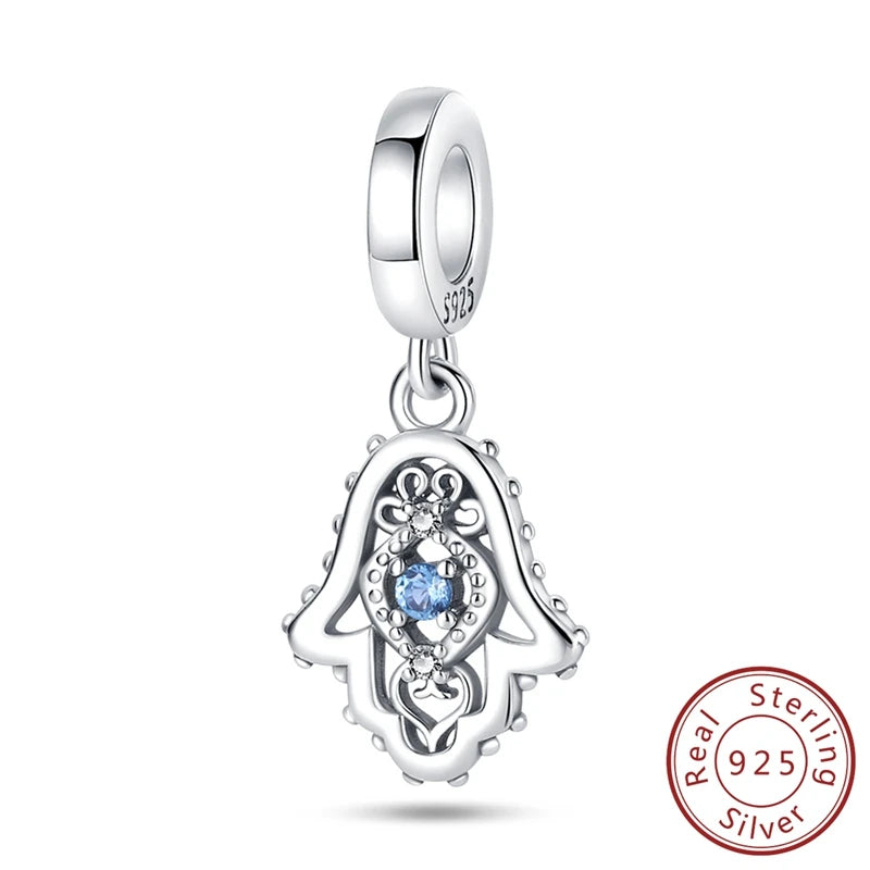 100% Real 925 Sterling Silver Charms Beads Stars Moon Pendant Fit Original Charms Bracelets Bangle DIY Jewelry Gifts