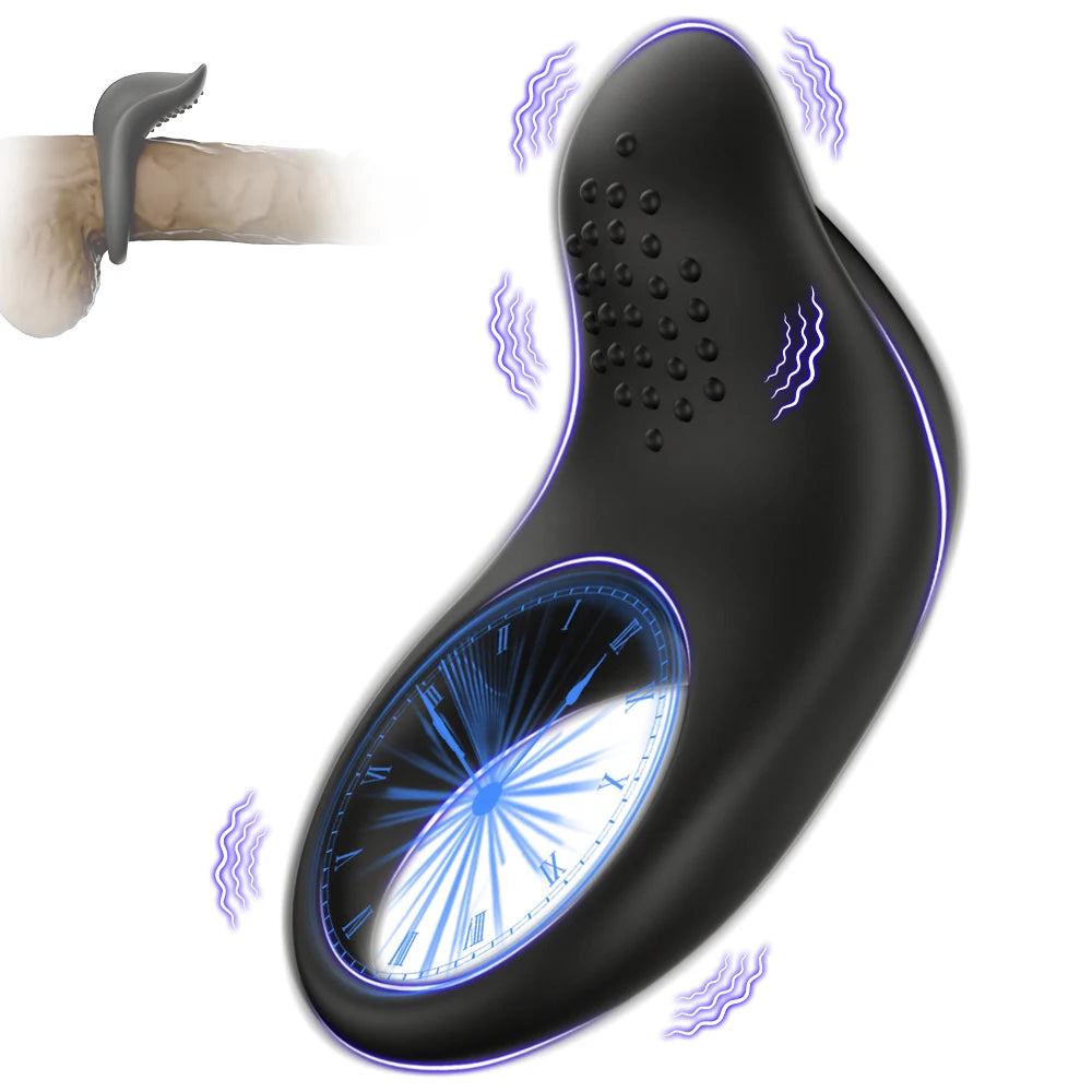 APP Control Vibrating Penis Ring Men Cock Ring Vibrator Clitoris Scrotum Stimulation Delay Ejaculation Sex Toys for Couples 18+