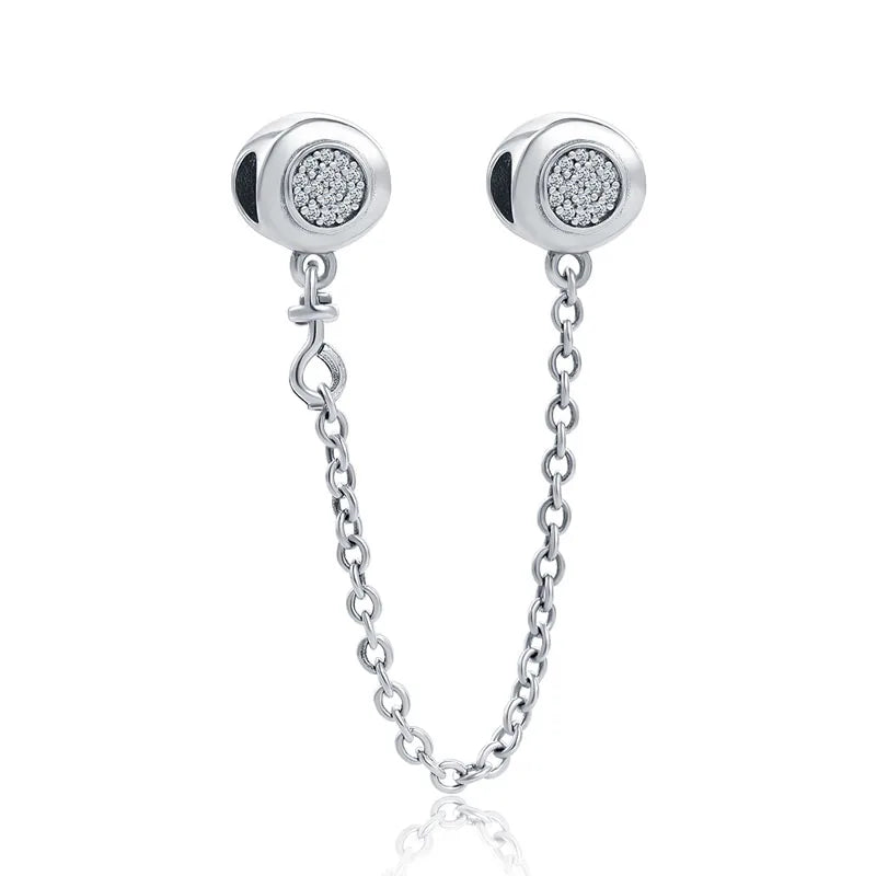 Hot Selling 925 Silver Butterfly Stars And Moon Safety Chain Suitable For Original Bracelets, DIY Accessories, Charming Jewelry