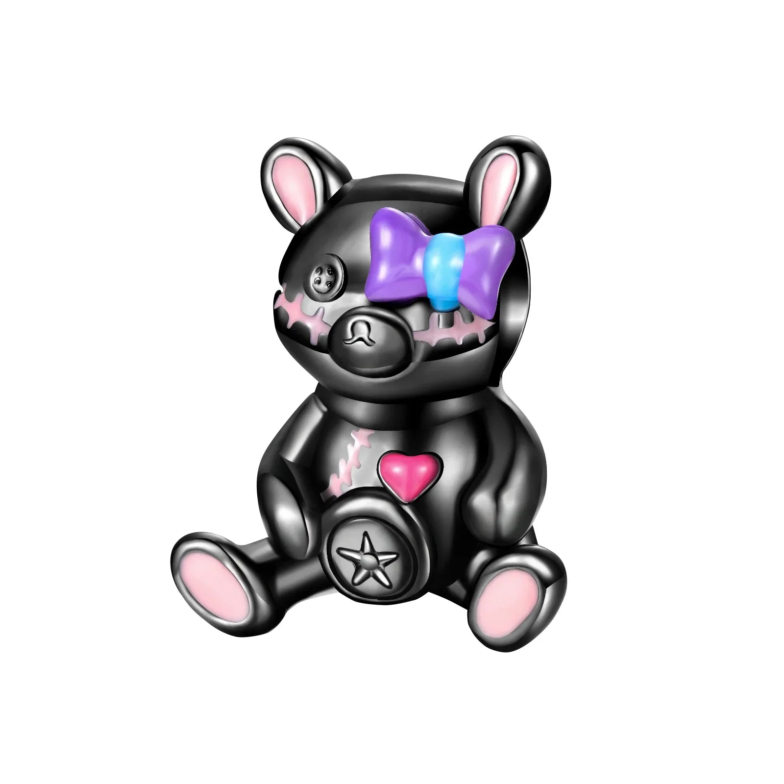 Halloween Charms 925 Sterling Silver Black Skull Bat Pumpkin Pendant Fit Original Bracelet Charm Beads Necklace DIY Fine Jewelry