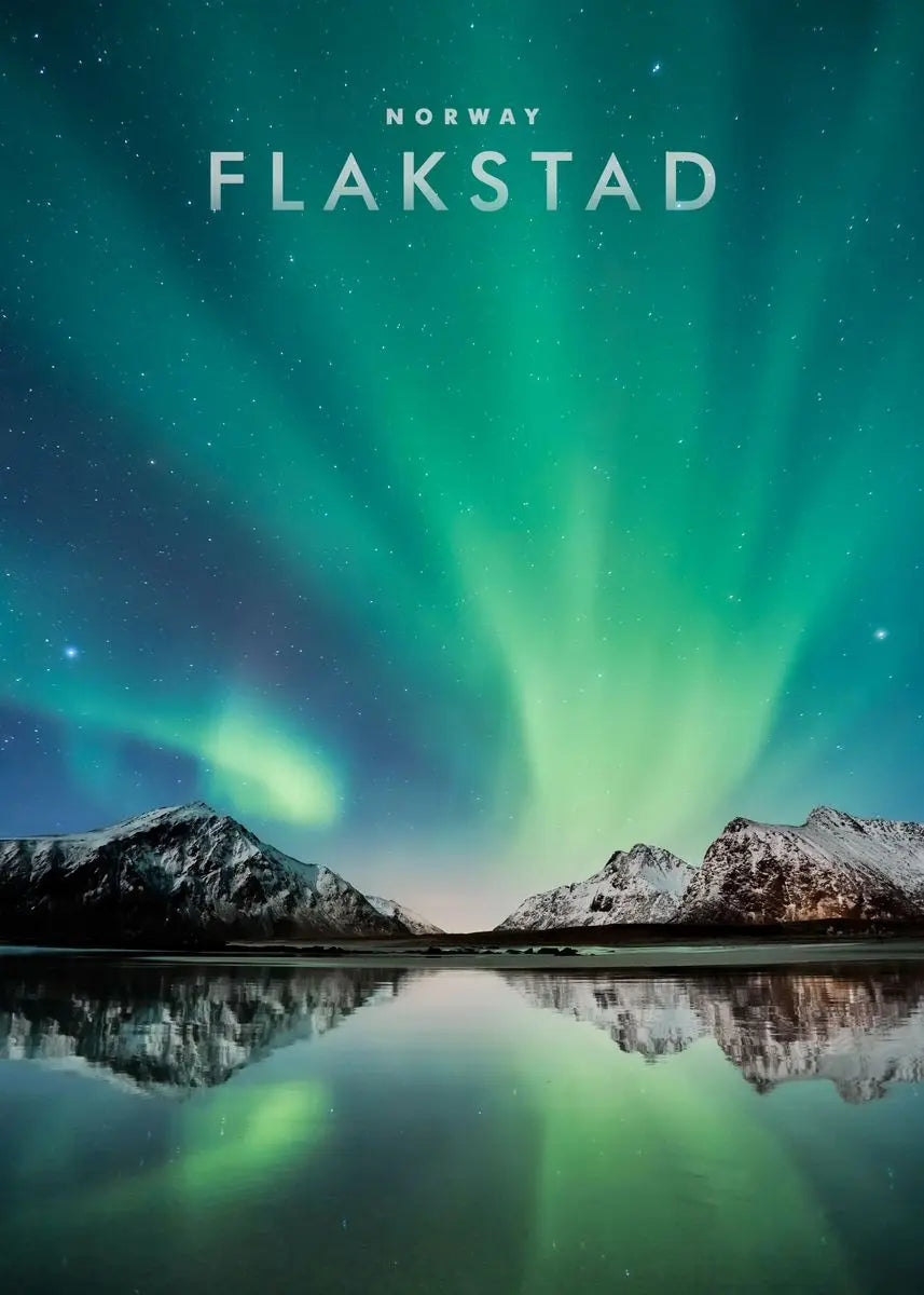 Travel City Norway Art Canvas Painting Print Poster Aurora Mountain Wall Modern Picture for Living Room Home Decor No Frame