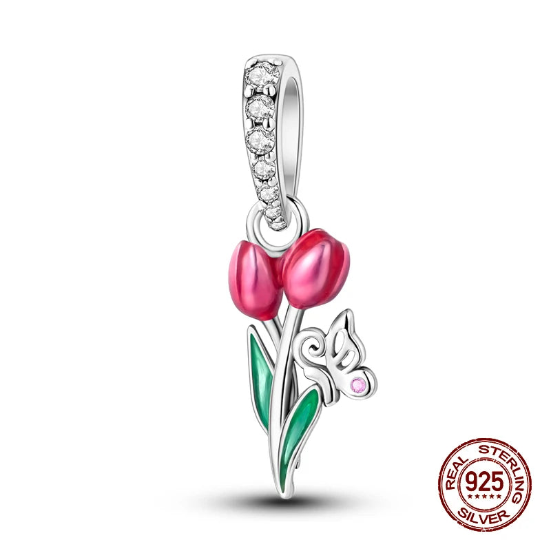 100% 925 Sterling Silver Perfume Headphones Pink Princess Daily Charms Beads Fit 3mm 925 Original Bracelet Fine DIY Jewelry