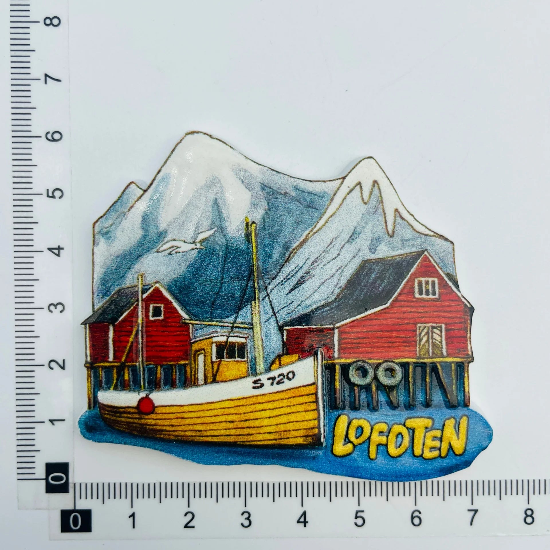 Norway Lofoten Fisherman Cabin 3D Resin Fridge Magnet, Travel Souvenir, Home Kitchen Decor, Collection Magnet Gift