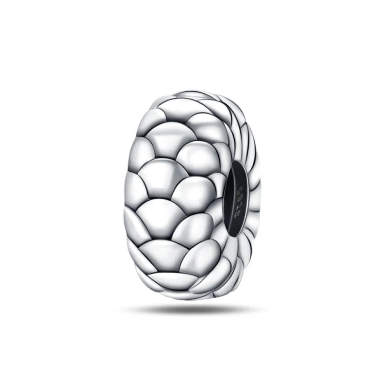 Charms 925 Silver Butterfly Flowers Colorful Zircon Silicone Spacer Beads Fit Pandach 925 Original Bracelets Fine DIY Jewelry