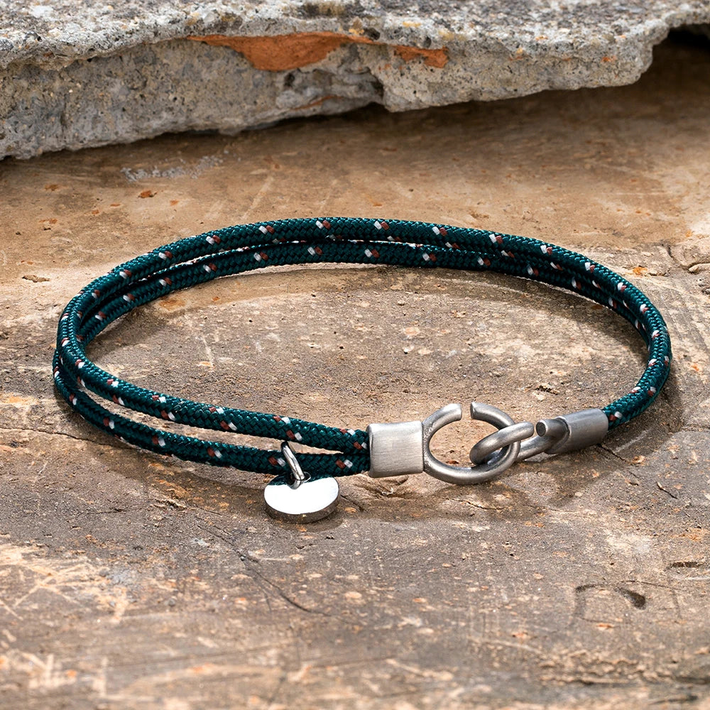 MKENDN Minimalist Style Custom Name Engrave Logo Id Bracelets Couple Handcuffs Cord Bracelet  Menottes Bijoux Gifts