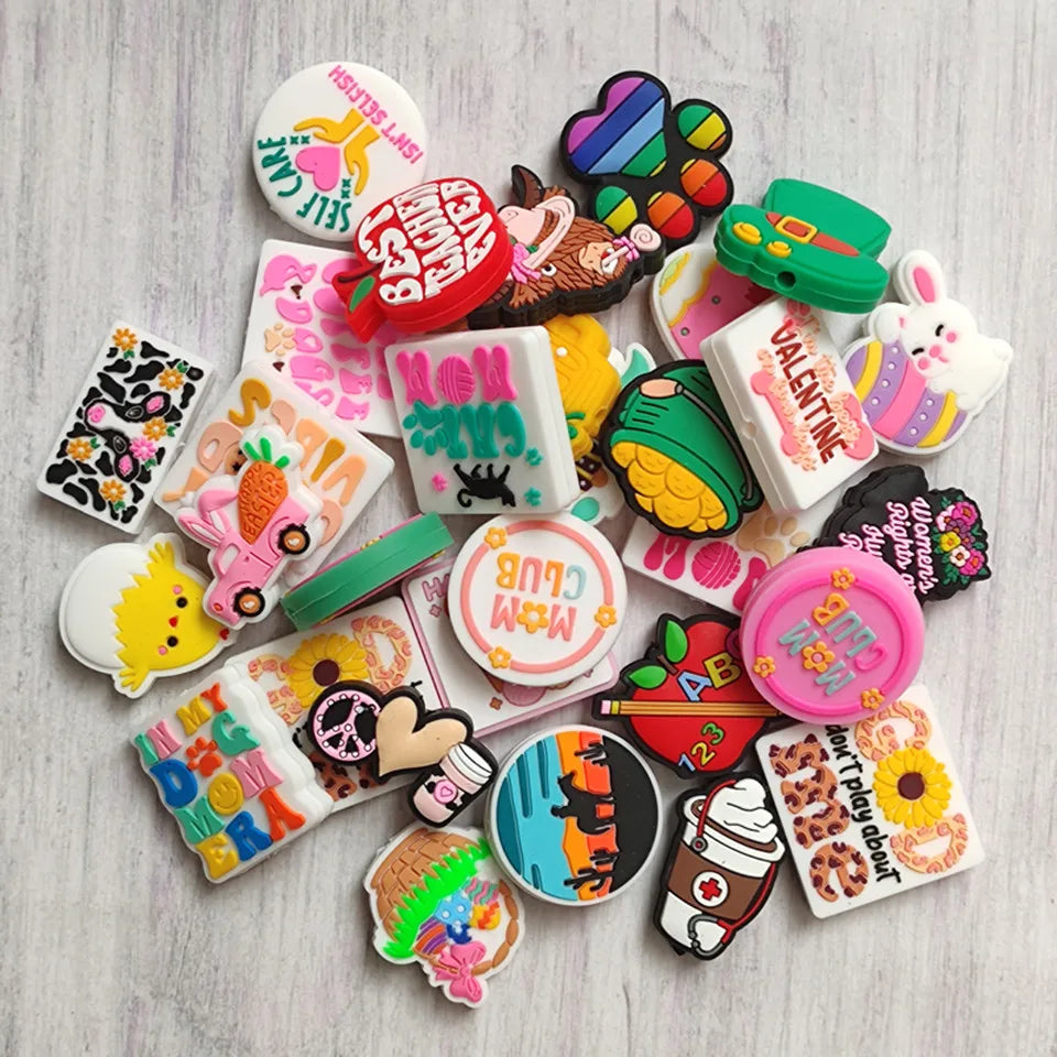 20 stücke Ostern Silikon Perlen Cartoon BPA FREI Food Grade Silikon DIY Schnuller Kette Perlen Baby Zahnen Spielzeug Schmuck Zubehör