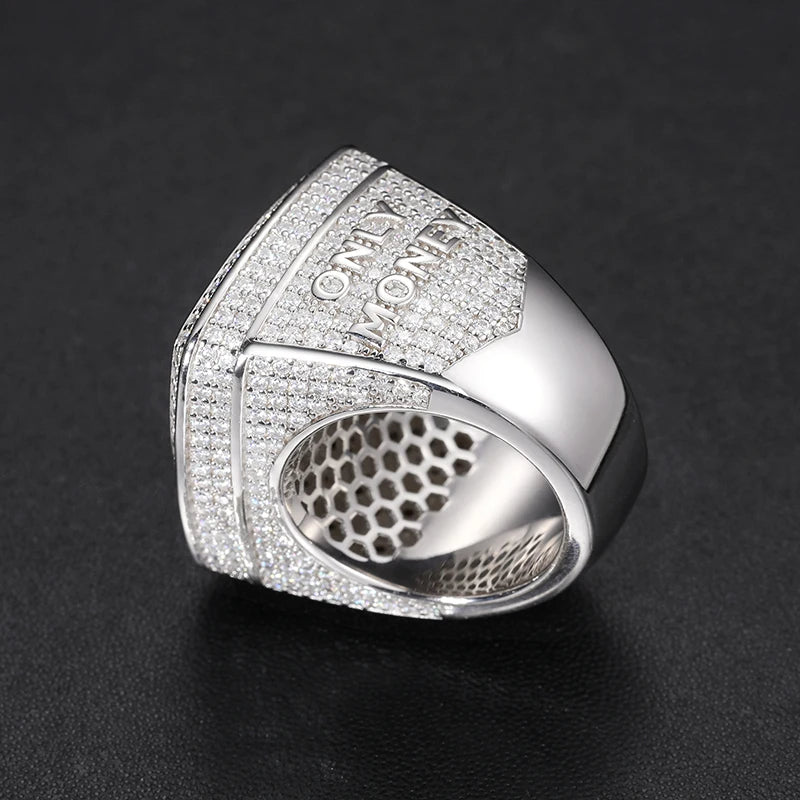 Custom Style Rings For Men Letters Silver 925 Ring Moissanite Combination Letter Name Hip Hop Jewelry Men's Gifts