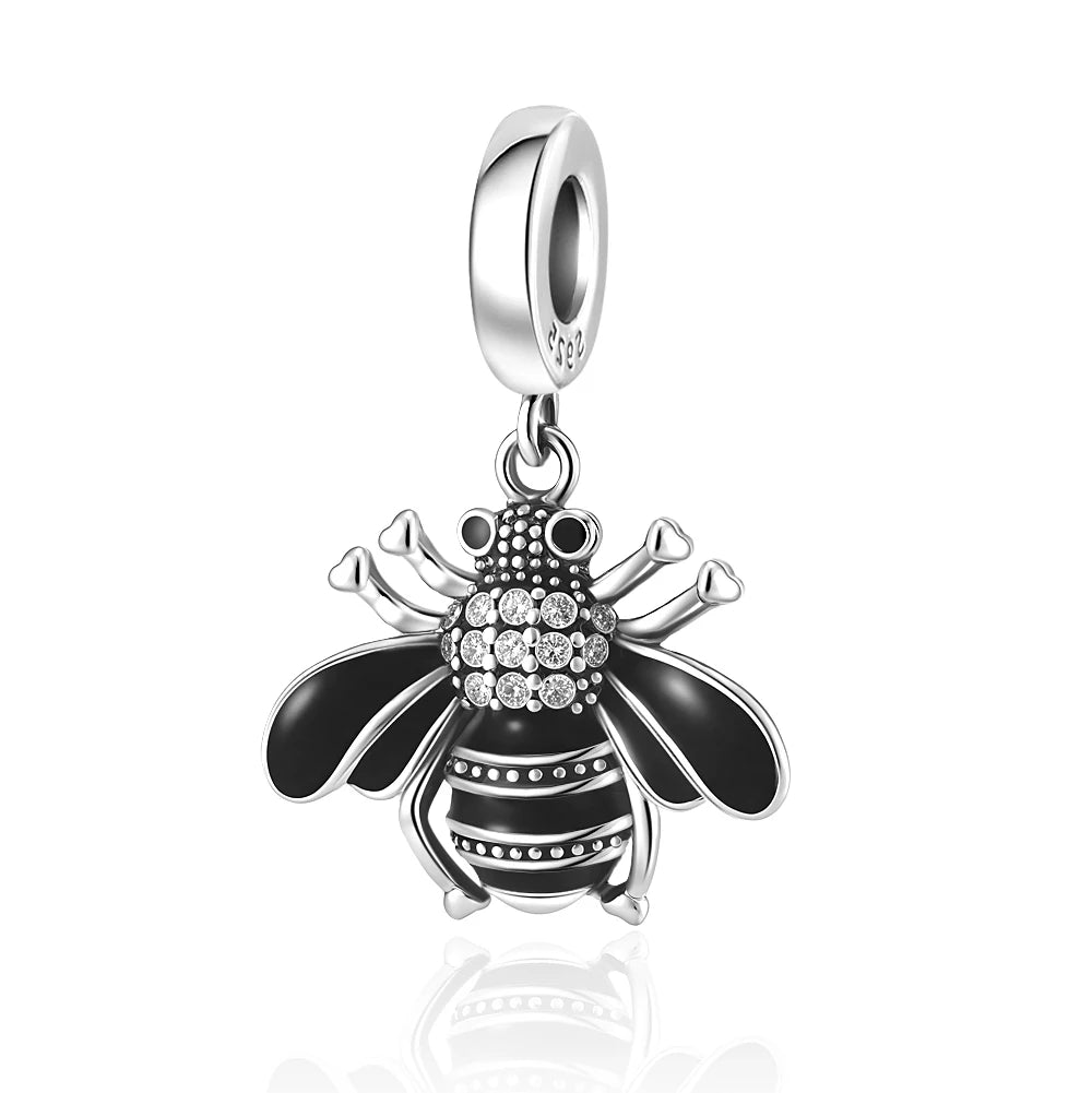 New European Style 925 Silver Black, Bagua, Watch Computer, Camera, Cat, Bead Pendant, Original Bracelet DIY Women's Jewelry